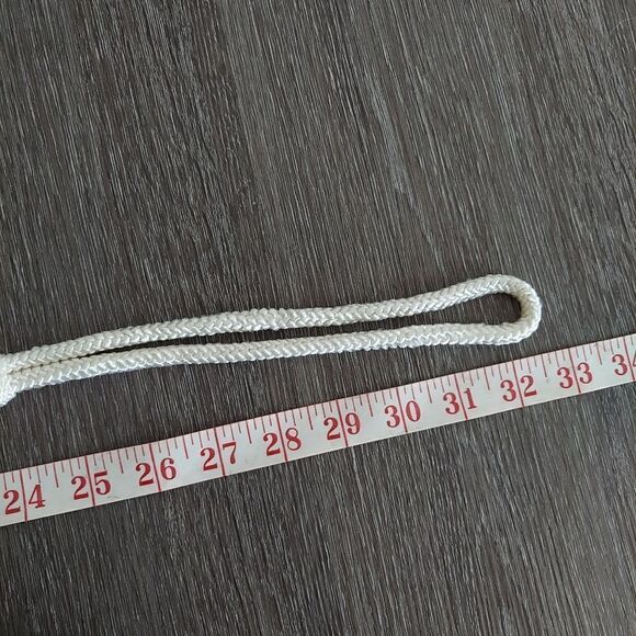 Vintage Rope Knotted Cream Boho Waist Belt 33" Long - Picture 5 of 6